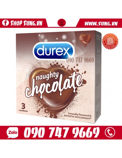 Bao cao su hương socola Durex Naughty Chocolate (hộp 3 cái)